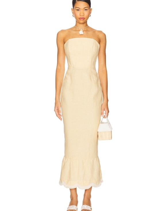 Posse Dresses & Skirts - Posse Essie Strapless Dress in Dusty Citron